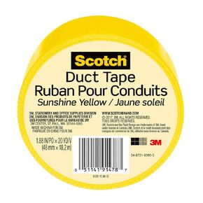 Scotch Duct Tape, 1.88 in x 20 yd, Jet Black, 1 Roll (920-BLK-C)