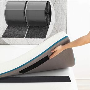 TEUVO 4.3 Inch x 32.8 Feet Heavy Duty Hook and Loop Tape Strips with Adhesive Cushion Grip to Prevent Sliding Keep Couch Cushions Mattress from Sliding, Outdoor No Punching Picture Wall Hanging Strips