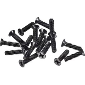 uxcell M3 x 35mm Phillips Screw Fastener Black for Laptop PC TV Fan Switch 50pcs