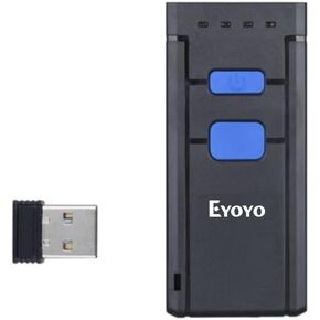 Eyoyo Mini 1D Bluetooth Barcode Scanner Wireless,3-in-1 Bluetooth&2.4G Wireless&Wired Connection, Portable Inventory Bar Code Reader Compatible with iPhone, Android, Windows, Mac Tablets or Computers