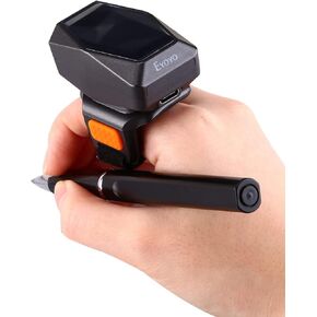 Eyoyo Portable Mini 1D Finger Bluetooth Barcode Scanner,Wearable Ring Bar Code Reader with 2.4GHz Wireless & USB Wired Connection for iPhone iPad Android iOS, for Book, Warehouse Inventory, Express