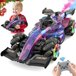 Remote Control Car, 1:12 High Speed RC Cars with Spray Music Light,Rechargeable Racing Toys Gifts for 4 5 6 7 8 Girls Birthday Christmas