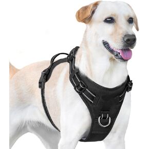 No Pull Dog Harness, Reflective Puppy Vest for Small Medium Large Sized Dog(Prussian Blue,L)