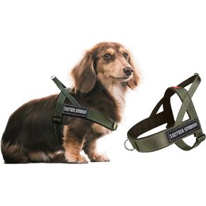 Dog Harness, Upgraded Escape Proof Adjustable Vest Puppy Outdoor Walking, Soft Breathable Jacket with Reflective Strips for Dark Night (Black, S)