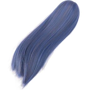 Soft High Temperature Silk Doll Wig for 7 to 8in Doll Styling Ball Jointed Doll Wig for Doll Collection (Blue)