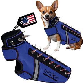 CoyoteVest SpikeVest Dog Harness Vest for Small Dogs, Reflective Dog Vest with Spikes to Shield Your pet from Coyotes, Raptor and Animal Attacks, Anti Hawk Vest, Made in USA (S-Pink)