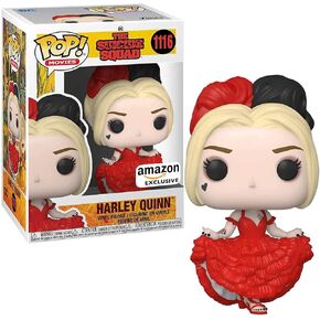 Funko POP Movies: The Suicide Squad - Harley Quinn (Dress), Amazon Exclusive, Red,56013