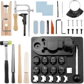 Ring Bending Tool Kit,Complete Spoon Ring Making Kit with Ring Bender Tool, Ring Maker Machine for DIY Jewelry, for Beginners & Professionals, Ideal for Holidays like Christmas,Valentine’s Day