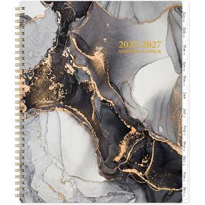 2025-2027 Monthly Planner/Monthly Calendar - JULY 2025 - JUNE 2027, Monthly Planner 2025-2027, 2-Year Monthly Planner, 9" x 11", 24 Monthly Planner, Flexible Cover + Pockets + Monthly Tabs - Black Waterink