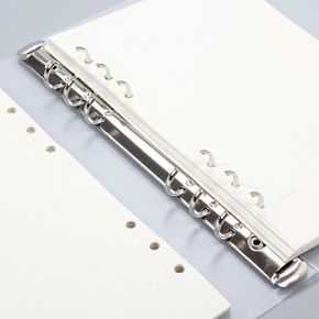 A5 6 Ring Binder Cover Waterproof Loose Leaf Notebook Folder Transparent Notebook Cover Case Refillable for Diary Office Home School