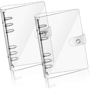 2 PCS A5 Clear Soft PVC Noteboord ، PVC Paper القابلة لإعادة التعبئة ، رابط PVC ، رابط مخطط شخصي فضفاض (2 شفاف)