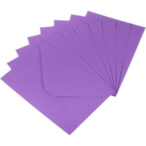 YOKIVE 50pcs Gift Card Envelopes, 6 x 4 Inch Mini Envelopes Small Envelopes Credit Card Size Bulk for Thank You Cards Graduation Greeting Birthday, Purple