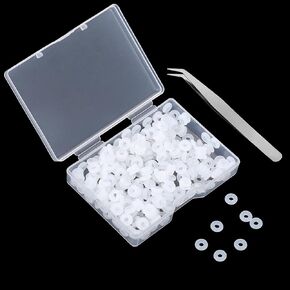 300Pcs Beads Stopper Spacer, Rubber Spacer Beads Rings Antiskid Locating Silicone Ring Clear O Rings Rubber Spacer Beads Rings for Bracelet Necklace DIY Jewelry Making Accessories, with 1 Tweezers