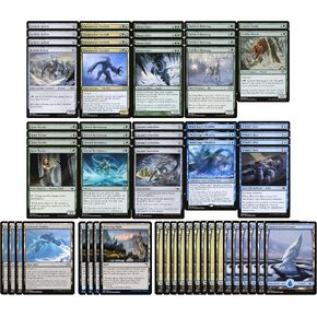 Elite Snow Deck - Blue Green - Modern Legal - Custom Built - Magic The Gathering - MTG - 60 Card - Full Art Lands!