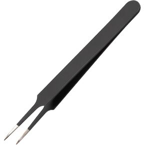 CRAFT COUNTY Fused Bead Tweezers Great for Placing Mini Beads on Pegboard Metal Tweezers & Silver Pointed Tips Perler Great for DIY Crafting Bead Bracelets, Necklace, Décor (1 UNIT)