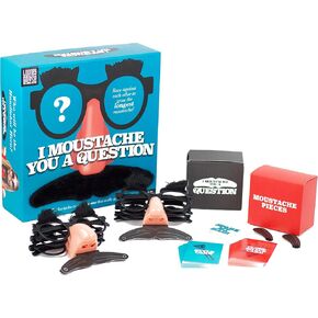 Professor Puzzle I Moustache You A Question - Party Game/Game of Trivia - The Ultimate Facial Hair face-Off Trivia Quiz Game by Looney Goose.