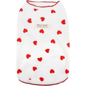 Dog Heart Shirt,Shirts for Small Dogs,Lightweight Pet T-Shirts,Summer Pet T-Shirts,Dog Clothes,White,S