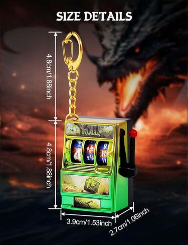 DND Dice Set, Mini Slot Machine Dice for Dungeons and Dragons Role Playing Game, Unique Plastic Dice Suitable for DND Player (Dragon and Cthulhu) in Saudi Arabia