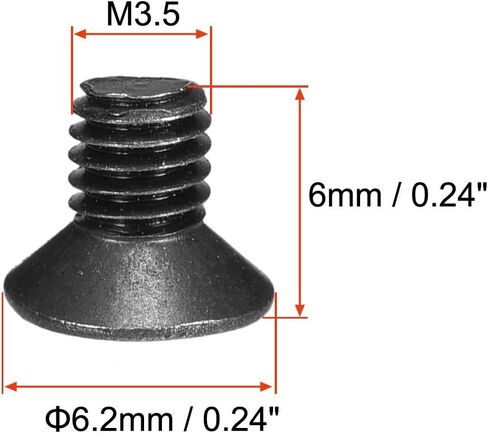 uxcell M3 x 35mm Phillips Screw Fastener Black for Laptop PC TV Fan Switch 50pcs in Kuwait