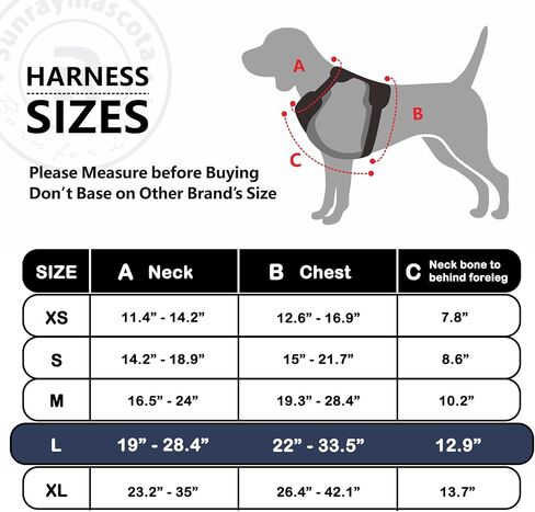 No Pull Dog Harness, Reflective Puppy Vest for Small Medium Large Sized Dog(Prussian Blue,L) in Saudi Arabia