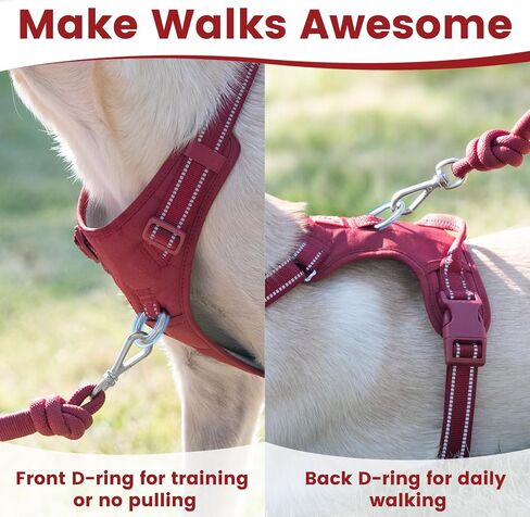 No Pull Dog Harness, Reflective Puppy Vest for Small Medium Large Sized Dog(Prussian Blue,L) in Saudi Arabia