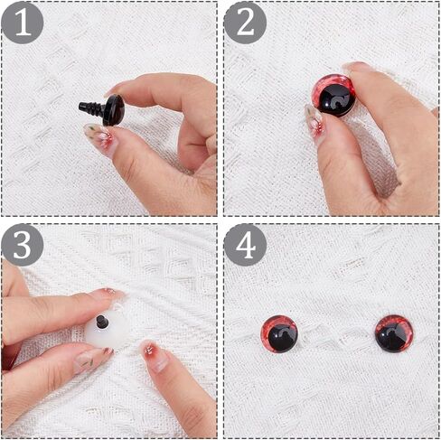 SUPERFINDINGS 40 Sets 10 Colors 18mm 3D Glitter Safety Eyes Round Craft Crochet Eyes with Washers Stuffed Animal Eyes for DIY of Puppet Bear Plush Animal Christmas Decoration in Saudi Arabia