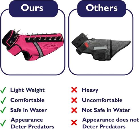 CoyoteVest SpikeVest Dog Harness Vest for Small Dogs, Reflective Dog Vest with Spikes to Shield Your pet from Coyotes, Raptor and Animal Attacks, Anti Hawk Vest, Made in USA (S-Pink) in Kuwait