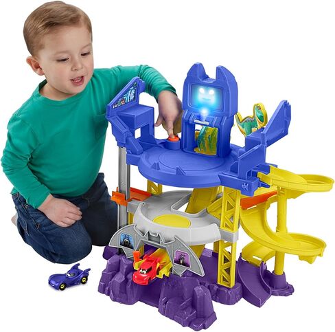Fisher-Price DC Batwheels Toy Car Race Track Playset, Launch & Race Batcave with Lights & Sounds, Bam The Batmobile & Redbird Vehicles, Ages 3+ Years in Saudi Arabia