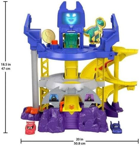 Fisher-Price DC Batwheels Toy Car Race Track Playset, Launch & Race Batcave with Lights & Sounds, Bam The Batmobile & Redbird Vehicles, Ages 3+ Years in Saudi Arabia