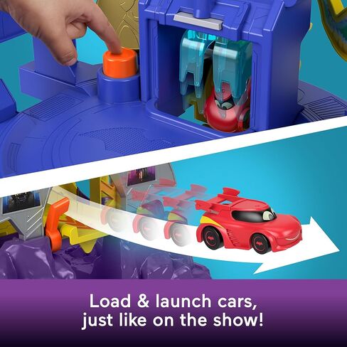 Fisher-Price DC Batwheels Toy Car Race Track Playset, Launch & Race Batcave with Lights & Sounds, Bam The Batmobile & Redbird Vehicles, Ages 3+ Years in Saudi Arabia