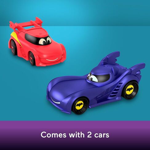 Fisher-Price DC Batwheels Toy Car Race Track Playset, Launch & Race Batcave with Lights & Sounds, Bam The Batmobile & Redbird Vehicles, Ages 3+ Years in Saudi Arabia