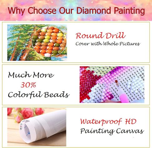 JATOK 5D Diamond Painting Kits for Adults (27.56 x 15.7 inch) DIY Large Elephant Full Round Drill Cross Stitch Embroidery Pictures Arts Paint by Number Kits Diamond Painting Kits for Home Wall Decor in Saudi Arabia