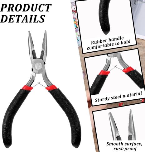 كماشة إبرة الأنف ، كماشة 5 بوصات من المجوهرات الأسود الطويل الأنف كماشة مصغرة لمجوهرات صنع مجوهرات إصلاح مجوهر in Kuwait