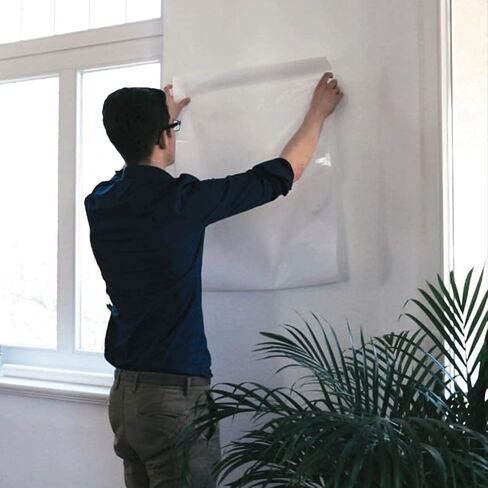 Dry Erase White Board Sheets 2x3 feet | Sticks to Any Surface Without Glue | Reusable White Dry Erase | Great for Classroom and Home Office | 20 Whiteboard Sheets (White, 2x3 feet) in Saudi Arabia