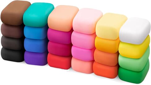 Air Dry Clay 24 Colors, Modeling Clay for Kids, DIY Molding Magic Clay, Toy Gifts for Age 3+ Years Old Boys Girls Kids in Saudi Arabia