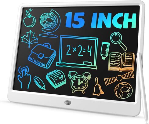TEKFUN Teen Girl Gifts Ideas, 15inch LCD Writing Tablet for Kids Age 8-10 and Up, Doodle Board 4 5 6 7 Year Old Girl Toys, Mothdays Day Gifts Homeschool Supplies Easter Gifts for Toddlers (Pink) in Saudi Arabia