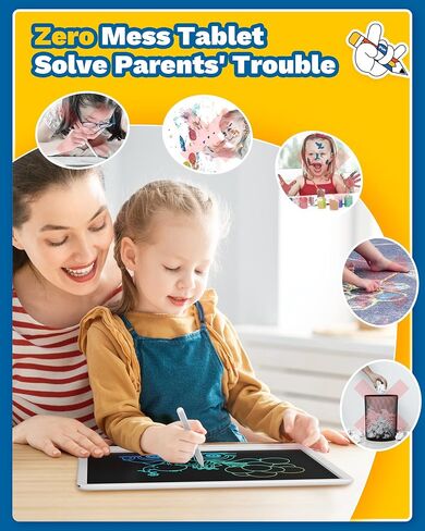 TEKFUN Teen Girl Gifts Ideas, 15inch LCD Writing Tablet for Kids Age 8-10 and Up, Doodle Board 4 5 6 7 Year Old Girl Toys, Mothdays Day Gifts Homeschool Supplies Easter Gifts for Toddlers (Pink) in Saudi Arabia