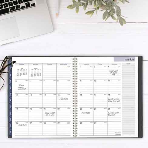AT-A-GLANCE Planner 2025-2026 Academic, Weekly & Monthly, 5" x 8", Small, Monthly Tabs, Flexible Cover, DayMinder, Charcoal (AYC20045) in Kuwait