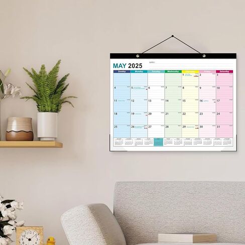 Large Desk Calendar 2025-2026, Totall 18 Month 22" x 17" Table Desktop Pad Calendar for Planning and Organizing in Your Family, School or Office in Saudi Arabia