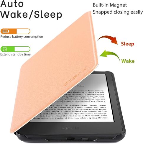 CoBak Case for All New 6 Inch Kindle 2024 and 2022 (11 Generation) - PU Leather Smart Cover, Auto Sleep and Wake, Premium Protective Case for Kindle Basic in Kuwait