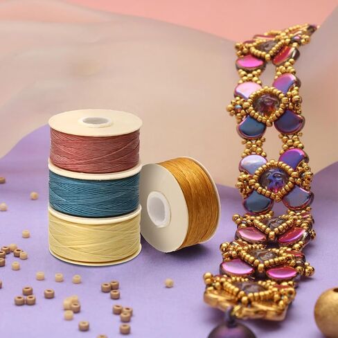 خيط Nymo Beadsmith-مزيج تشويش الألوان 10 حزمة-الحجم D ، قطره .30 مم ، 64 ياردة/58.5 متر بكرة-مصنوعة من نايلون-تطريز الخرز والنسج ، Off Loom & Loom Projects و DIY Craft Projects in Saudi Arabia