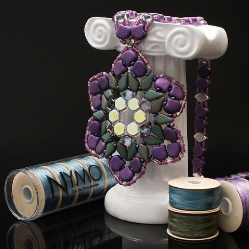 خيط Nymo Beadsmith-مزيج تشويش الألوان 10 حزمة-الحجم D ، قطره .30 مم ، 64 ياردة/58.5 متر بكرة-مصنوعة من نايلون-تطريز الخرز والنسج ، Off Loom & Loom Projects و DIY Craft Projects in Saudi Arabia