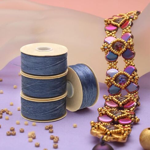 The Beadsmith Nymo Thread – 10-Pack Color Assortment Mix – Size D, .30mm Diameter, 64 Yard/58.5 Meter Spool – Made of Nylon – Bead Embroidery & Weaving, Off Loom & Loom Work and DIY Craft Projects in Kuwait