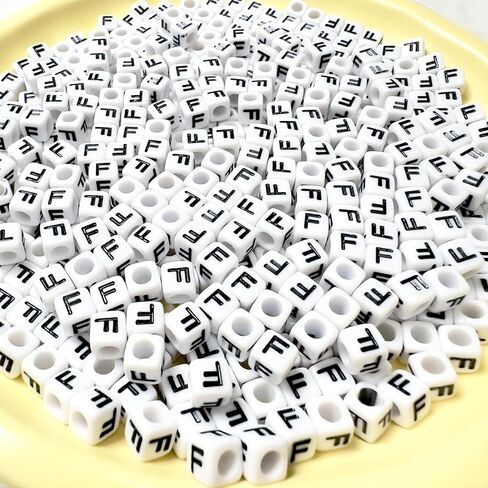 500Pcs Vowel Letter Beads E 6X6mm Individual Square Alphabet Beads for Friendship Bracelets Making in Saudi Arabia