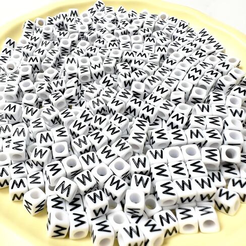 500Pcs Vowel Letter Beads E 6X6mm Individual Square Alphabet Beads for Friendship Bracelets Making in Saudi Arabia