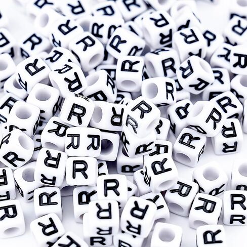 500Pcs Vowel Letter Beads E 6X6mm Individual Square Alphabet Beads for Friendship Bracelets Making in Saudi Arabia