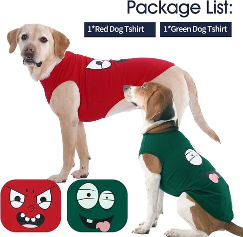 IECOii 2PACK - Big Dog Shirts - 5XLarge - Chest 36.61’ ’- Blue+Brown, Great Dane Saint Bernard Extra Large Dog Shirts,Funny Dog Tank Top in Saudi Arabia