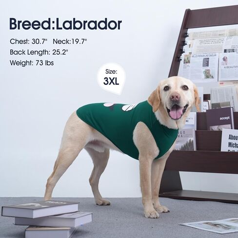IECOii 2PACK - Big Dog Shirts - 5XLarge - Chest 36.61’ ’- Blue+Brown, Great Dane Saint Bernard Extra Large Dog Shirts,Funny Dog Tank Top in Saudi Arabia