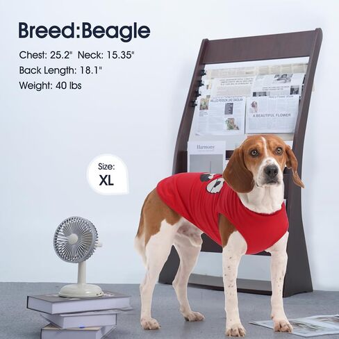 IECOii 2PACK - Big Dog Shirts - 5XLarge - Chest 36.61’ ’- Blue+Brown, Great Dane Saint Bernard Extra Large Dog Shirts,Funny Dog Tank Top in Saudi Arabia