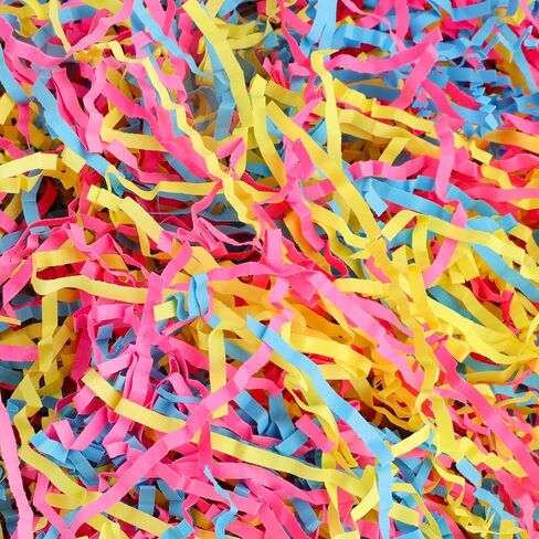 TCAIRG - 2 LB Halloween Crinkle Cut Paper Shred, Black Orange Yellow Raffia Paper Sherd Filler Grass with Spider Decoration for Gift Wrapping Basket Filling Birthdays Weddings Party Supply in Kuwait